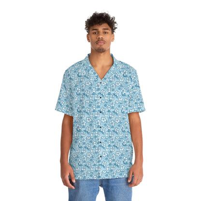 Men's Azul Tropical Flower Hawaiian Shirt