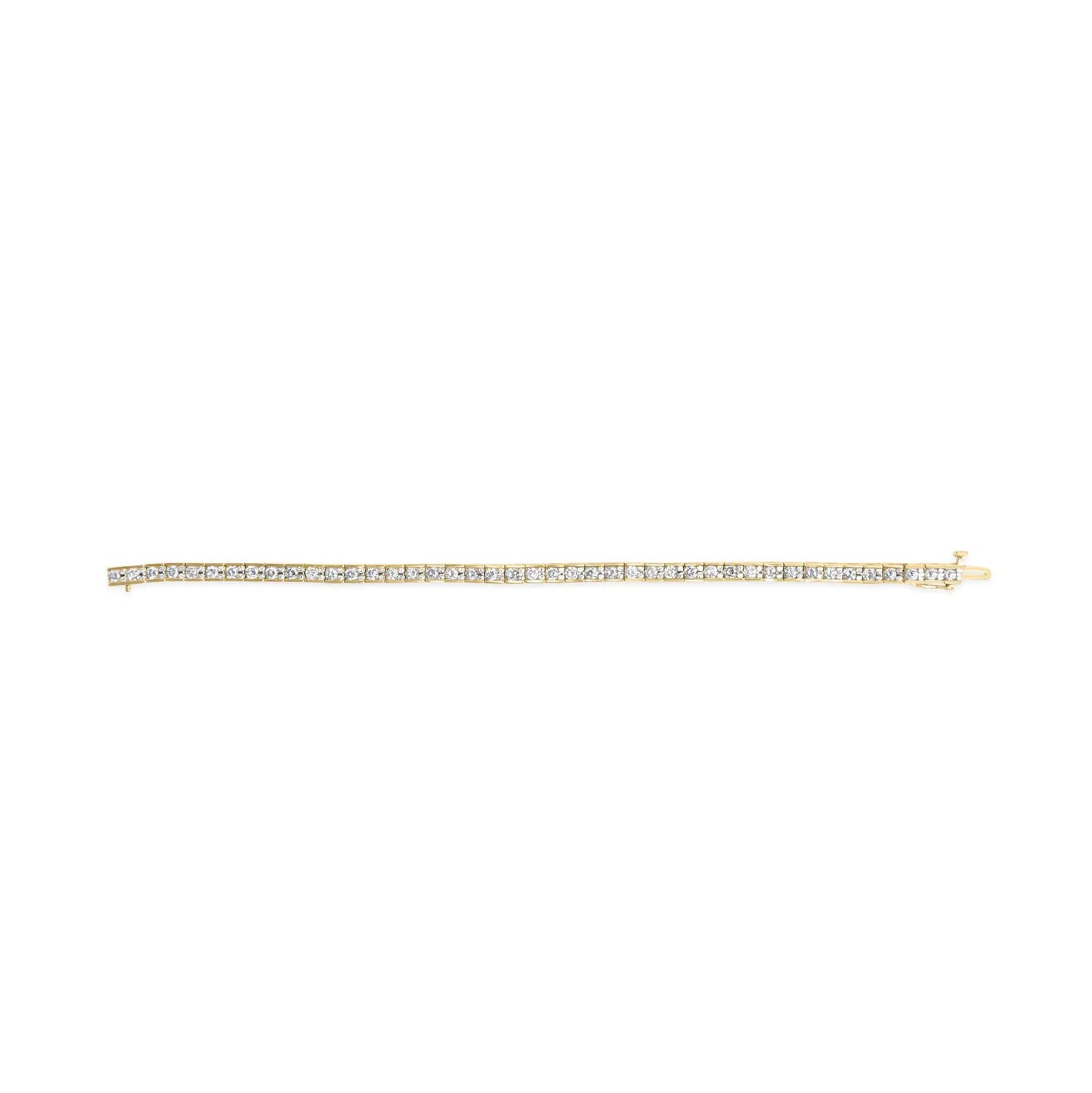 10K Yellow Gold Diamond 7" Bracelet