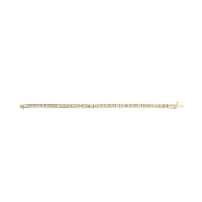 10K Yellow Gold Diamond 7" Bracelet