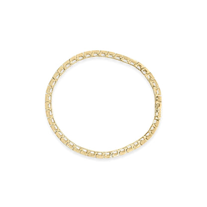 10K Yellow Gold Diamond 7" Bracelet