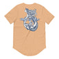 Men's Curved Hem Ancient Mermaid Anchor T-Shirt