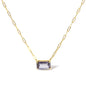 14K Yellow Gold Pendant Necklace with Paperclip Chain - 18 Inches