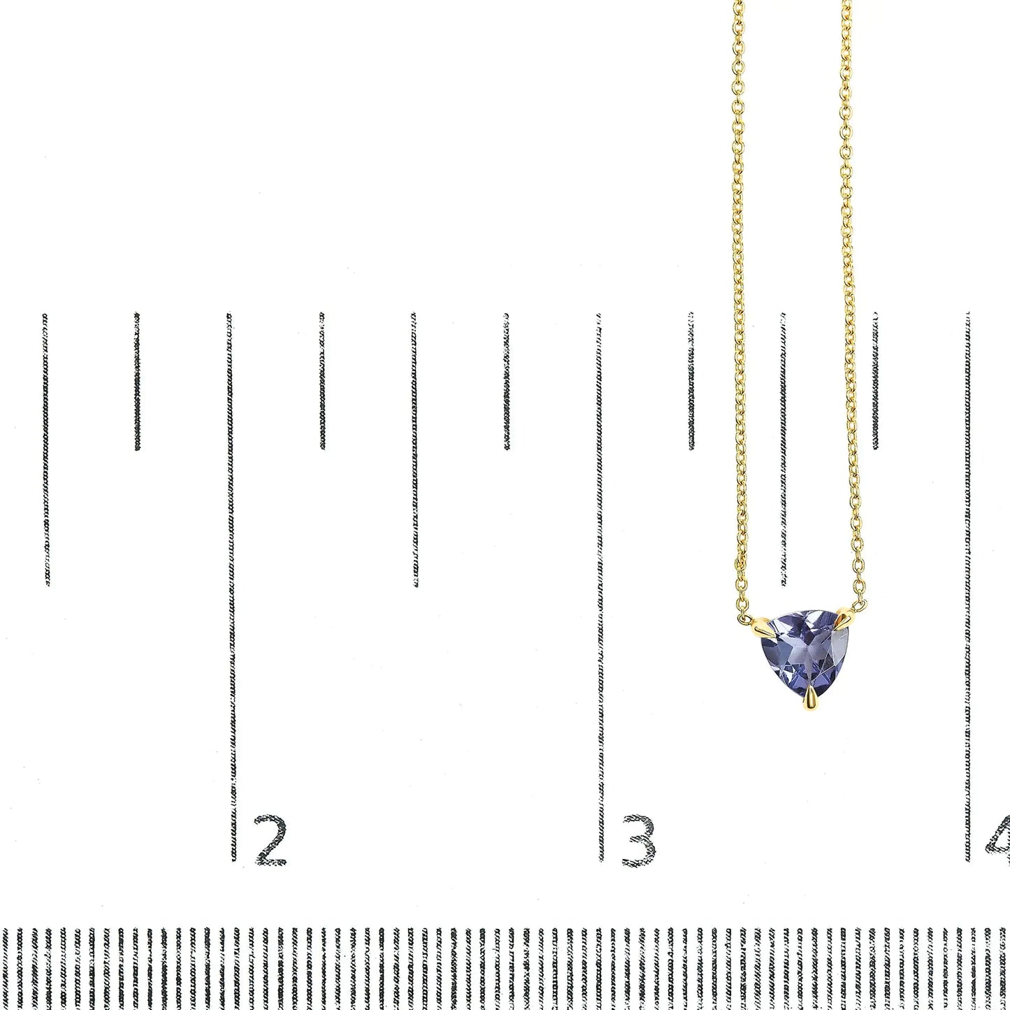 14k Yellow Gold Solitaire 18" Pendant Necklace