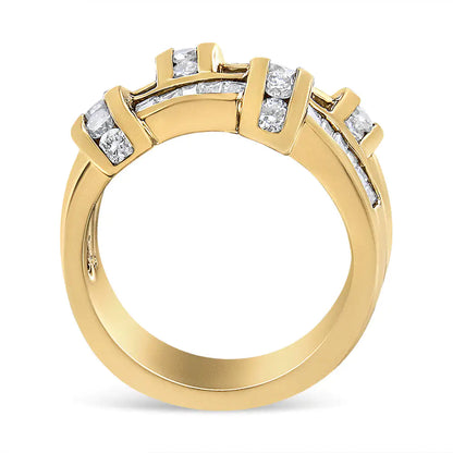 14K Yellow Gold Diamond Ring - Size 6