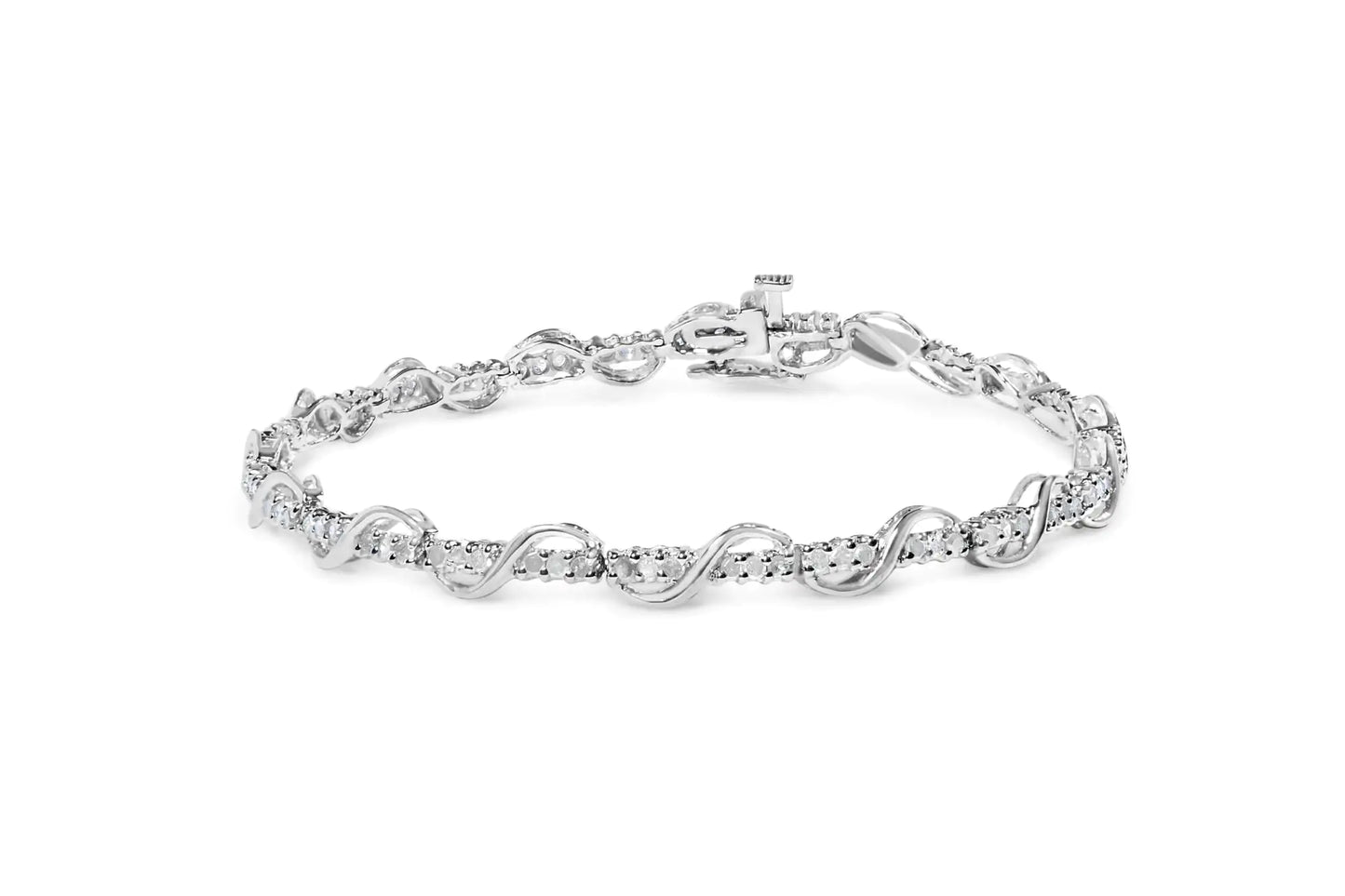 10K White Gold Diamond Bracelet